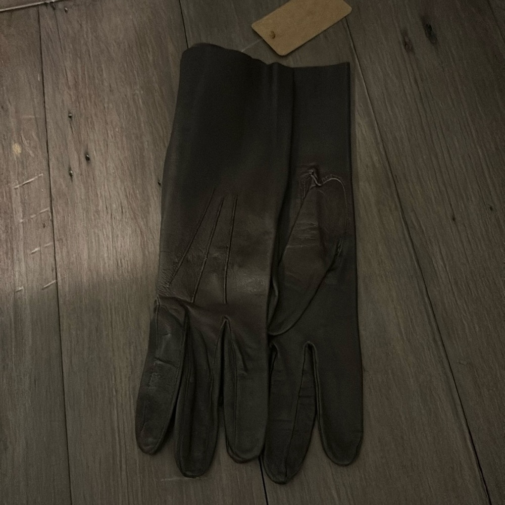 Fernando Peronne Elegant Brown Leather Gloves size 7 butter soft leather